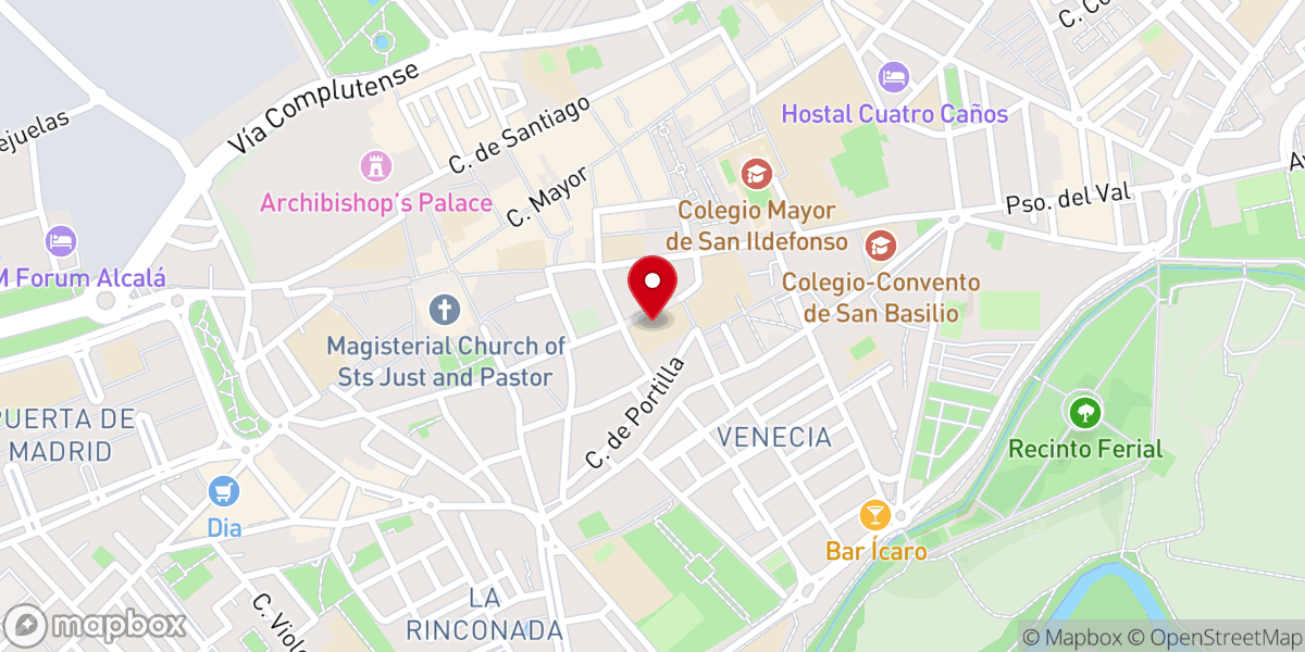 Map showing location of CONVENTO DE LOS CARACCIOLOS
