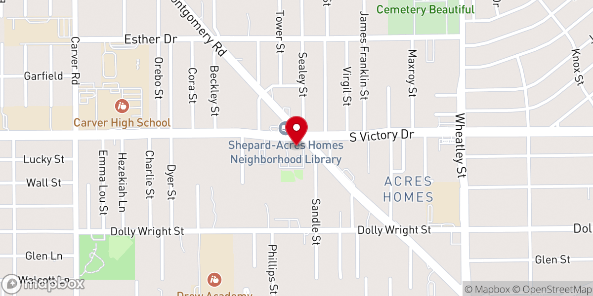Map showing location of St. Monica Catholic Church
