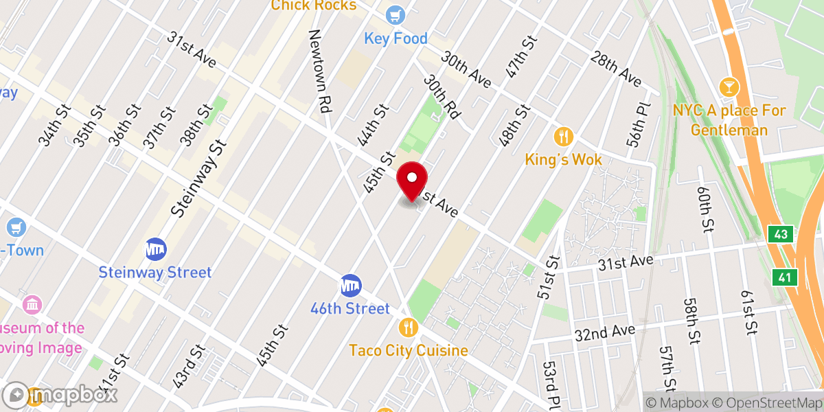 Map showing location of New York School of Urban Ministry