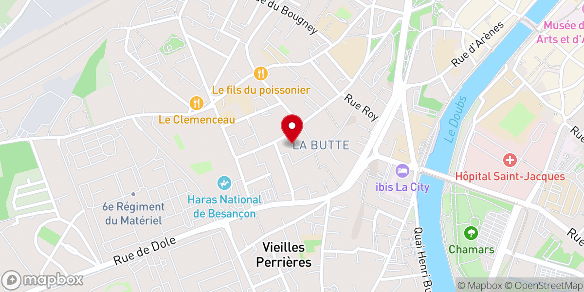 Map showing location of Église Saint-Joseph