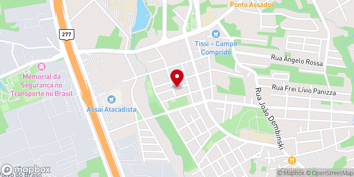 Map showing location of IGREJA DE DEUS CURITIBA - IDECURITIBA
