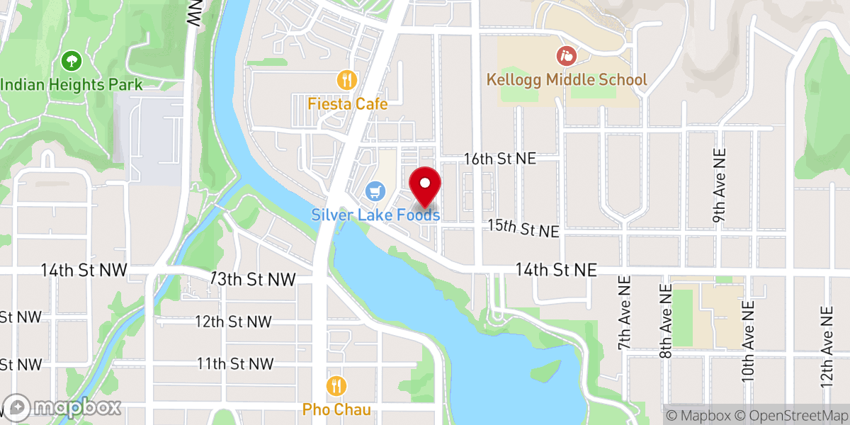 Map showing location of Peace United Church of Christ