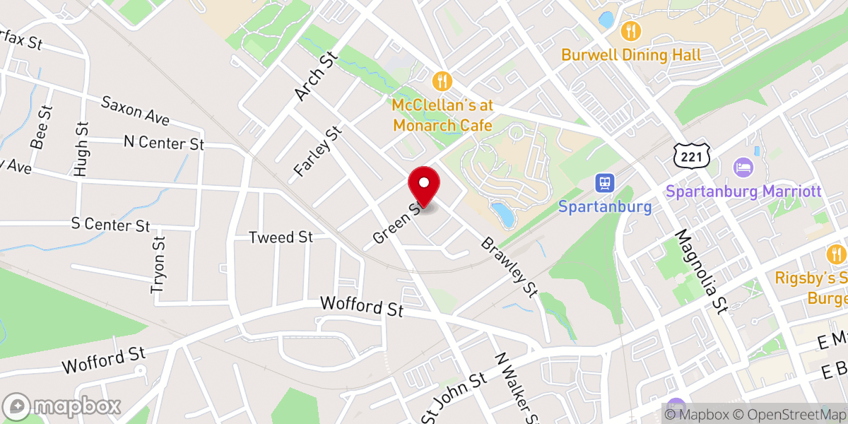 Map showing location of The Bridge at Green Street