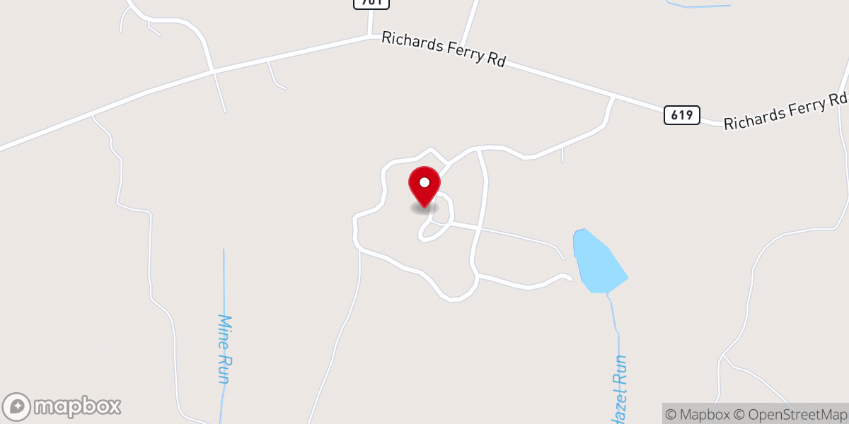 Map showing location of Salvation Army Camp Rappahannock