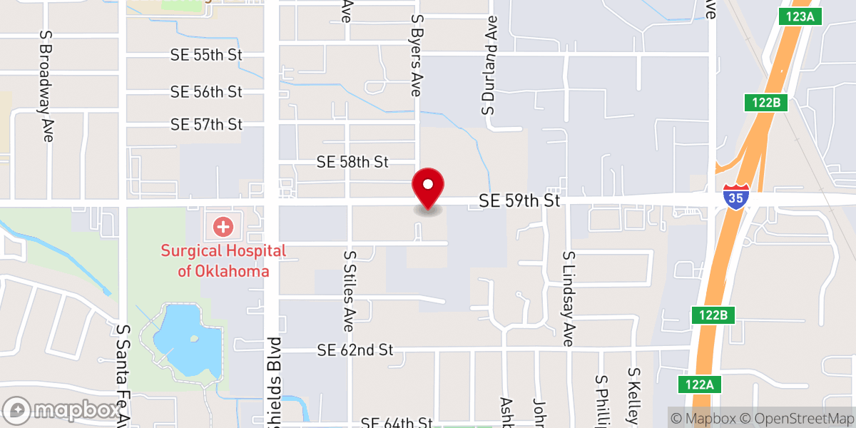 Map showing location of Beverly Hills Baptist Church