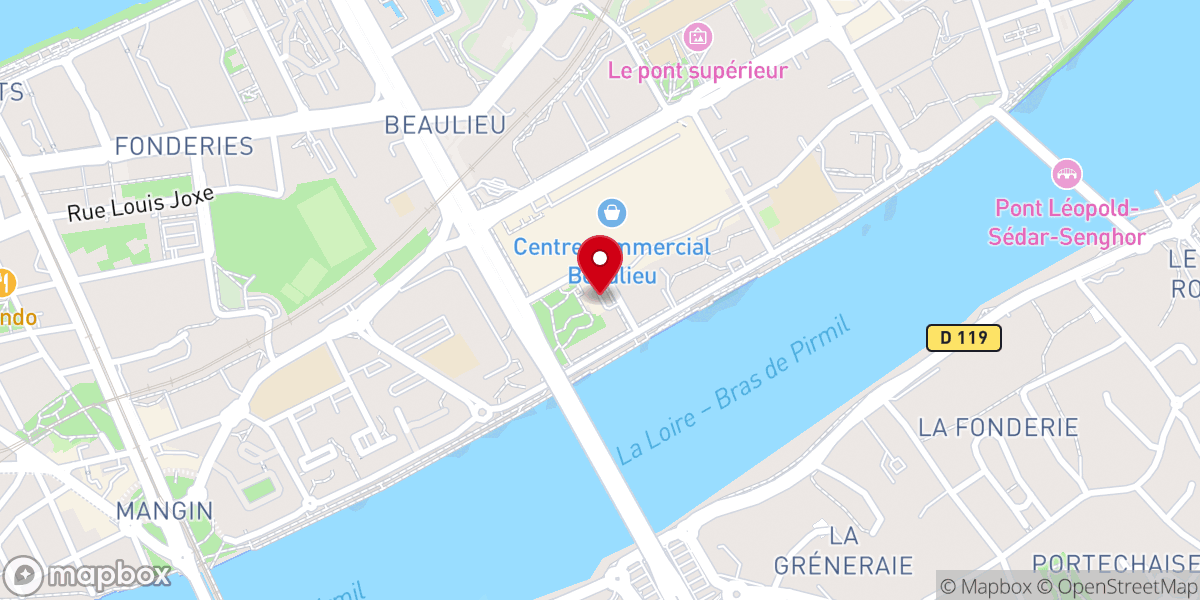 Map showing location of Centre d'Accueil Universel - Nantes