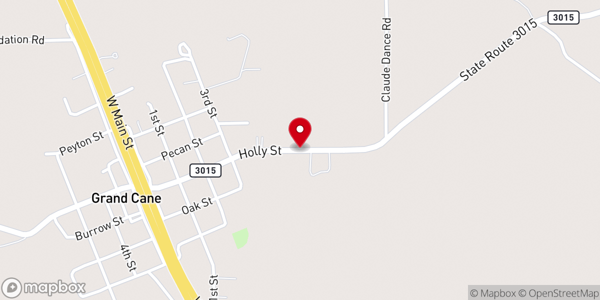 Map showing location of Zion Hill Baptist Church