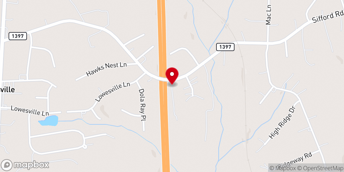Map showing location of Amazing Grace Baptist Church
