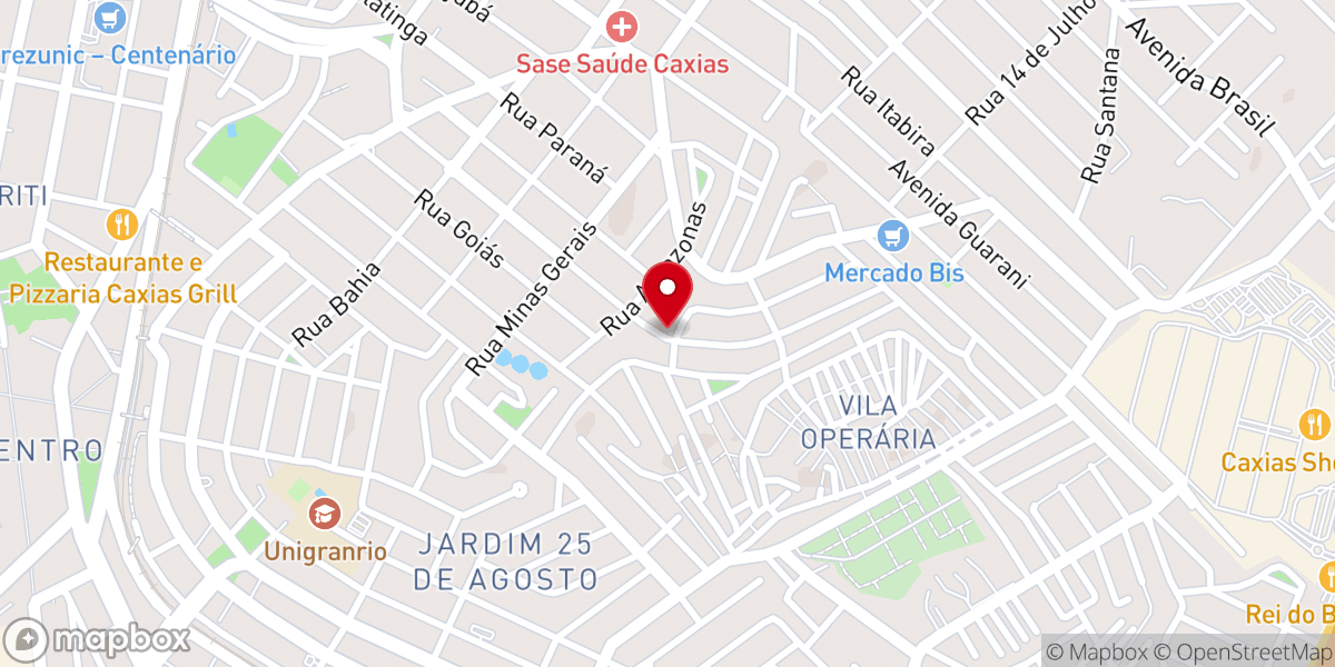 Map showing location of Igreja em Duque de Caxias