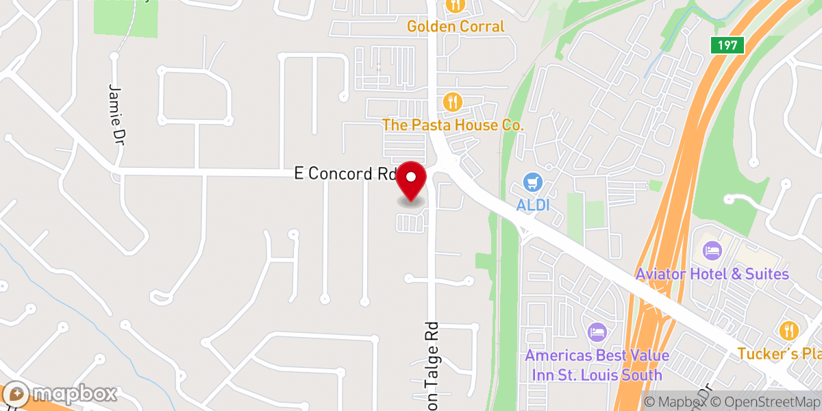 Map showing location of South County Bible Church