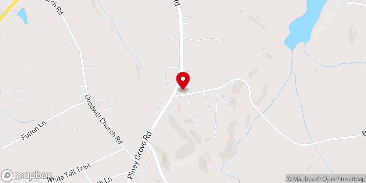 Map showing location of Benefit Church