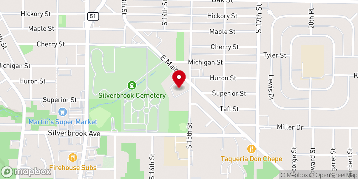 Map showing location of Calvary Road Community Church