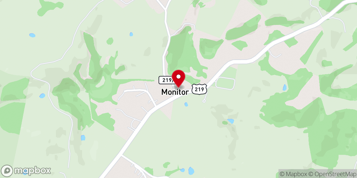 Map showing location of New Lebanon ARP Church