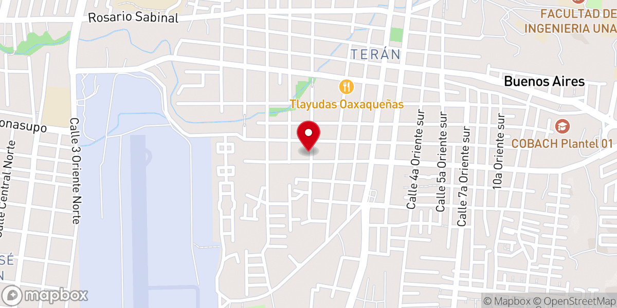 Map showing location of Iglesia Cristiana Sólo Cristo Salva, Terán