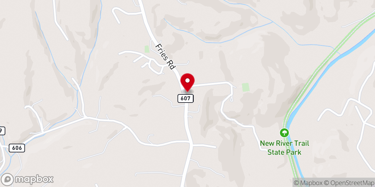 Map showing location of Locust Grove Church of Christ