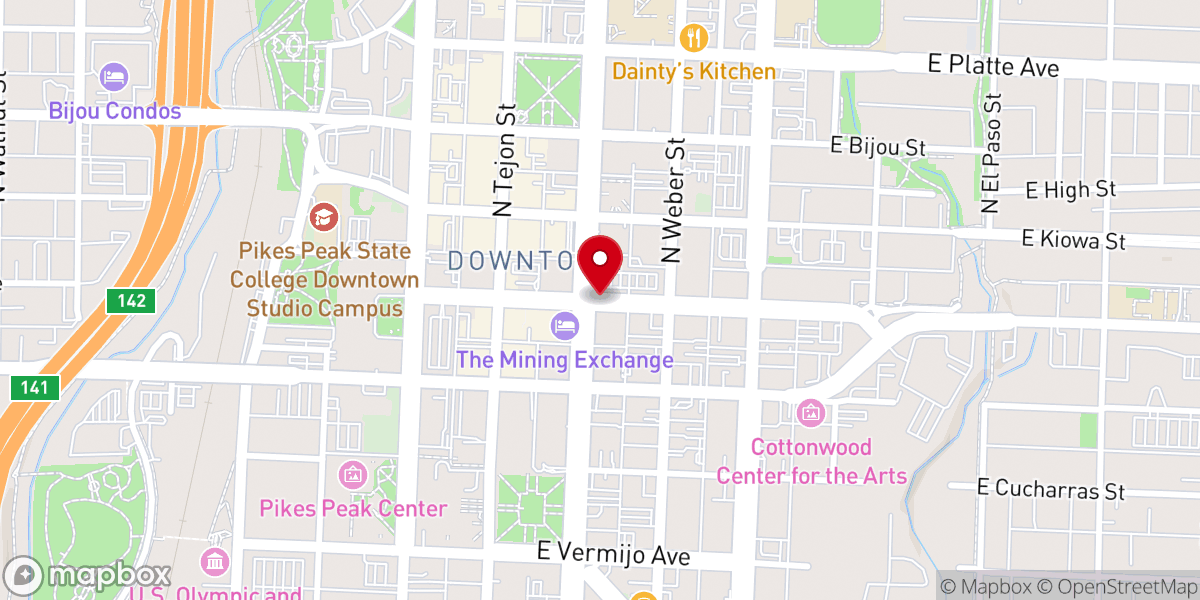 Map showing location of Cornerstone Baptist Church