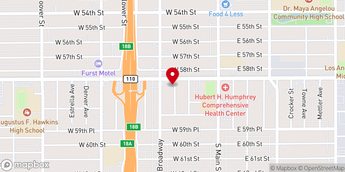 Map showing location of Greater New Canaan Church of God