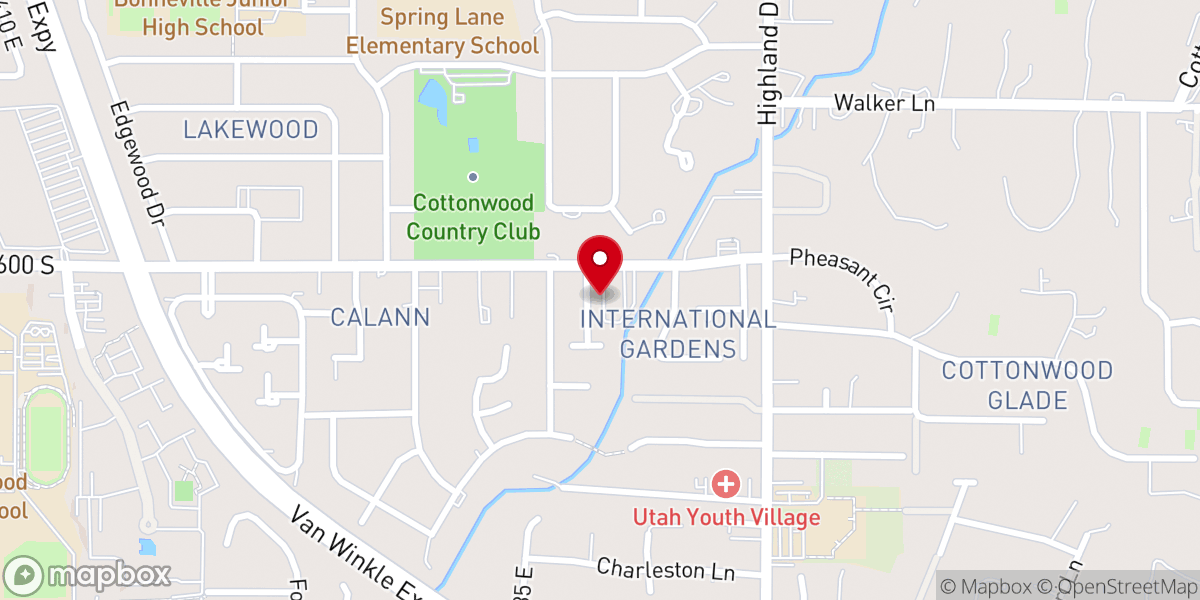 Map showing location of Anchor Baptist Church