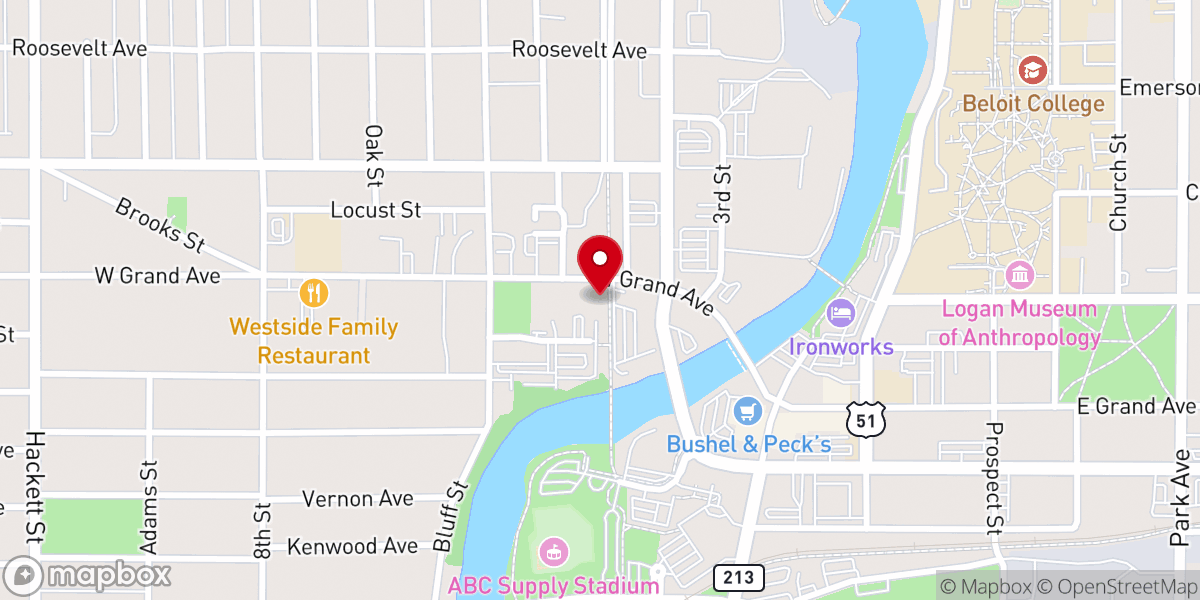 Map showing location of St Paul's Episcopal Church