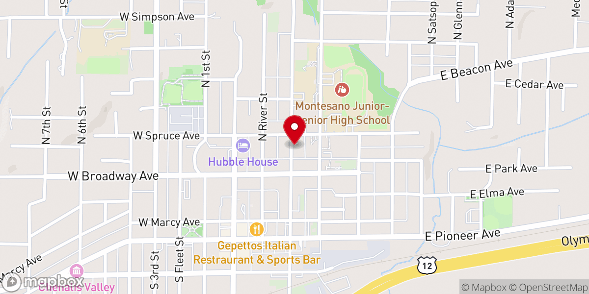 Map showing location of St Mark's Episcopal Church