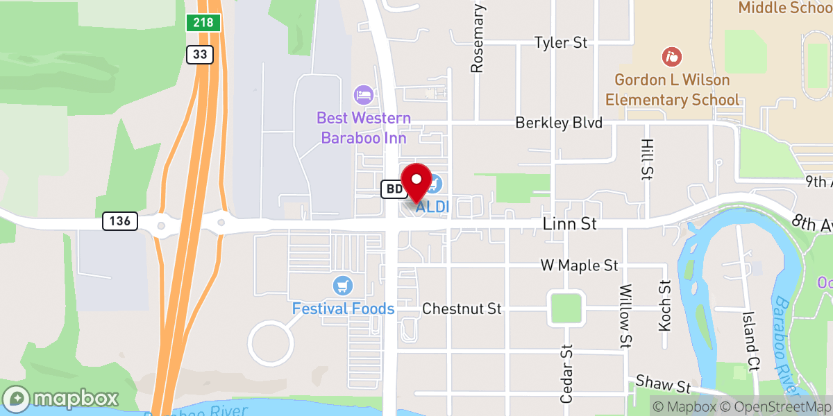 Map showing location of Draft City Self-Pour Taproom & Eatery