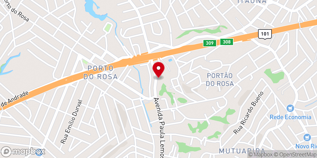 Map showing location of Assembleia de Deus Central do Portão do Rosa em São Gonçalo-RJ