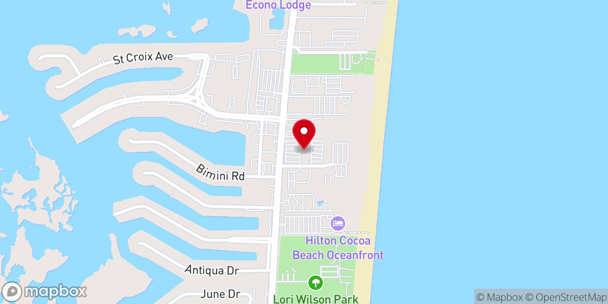 Map showing location of R & C Beach Weddings