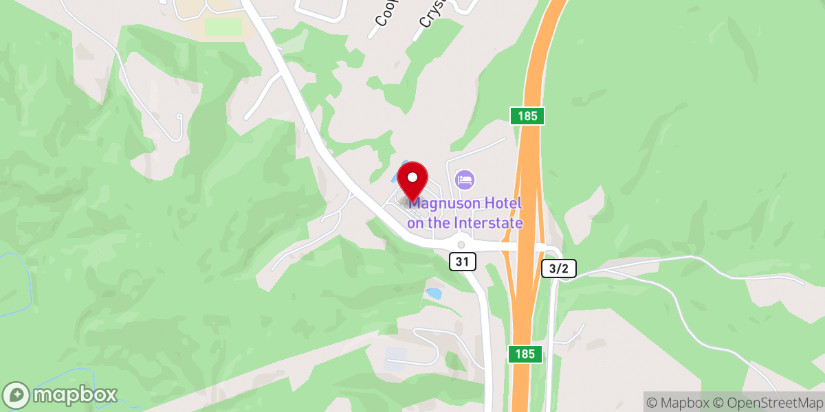 Map showing location of I-77 North/Southbound West Virginia Welcome Center