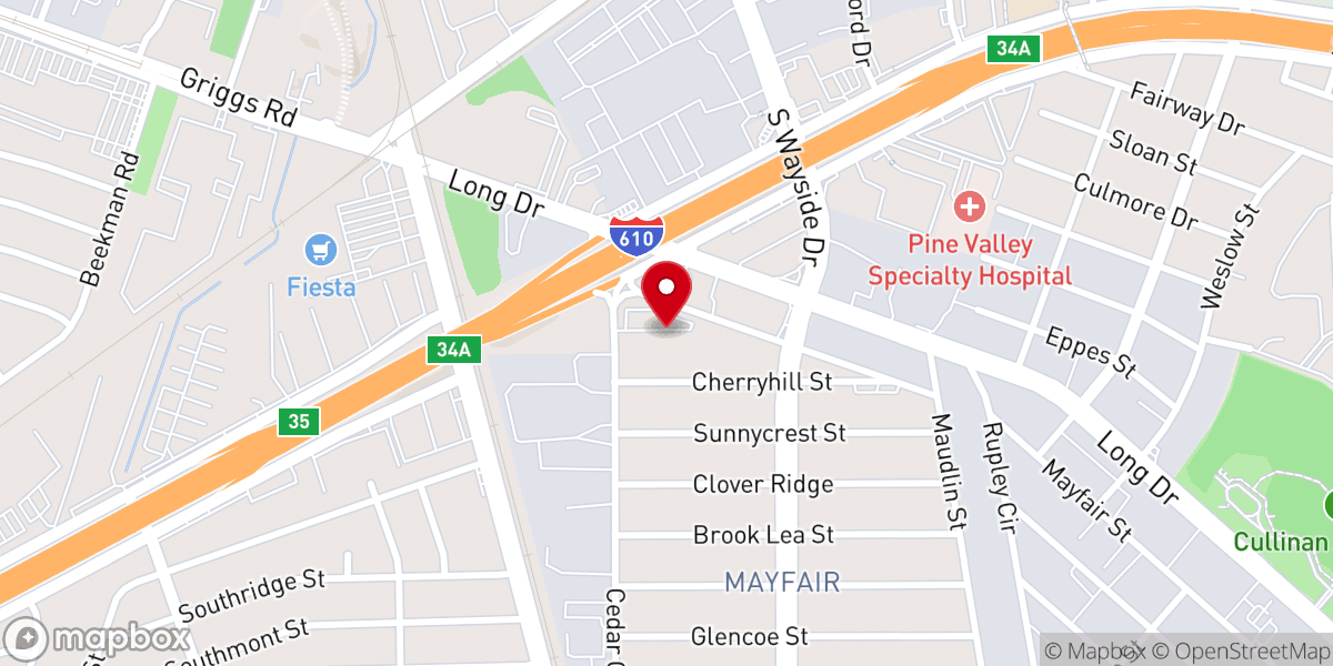 Map showing location of VBC Houston (formerly Vietnamese Baptist Church)