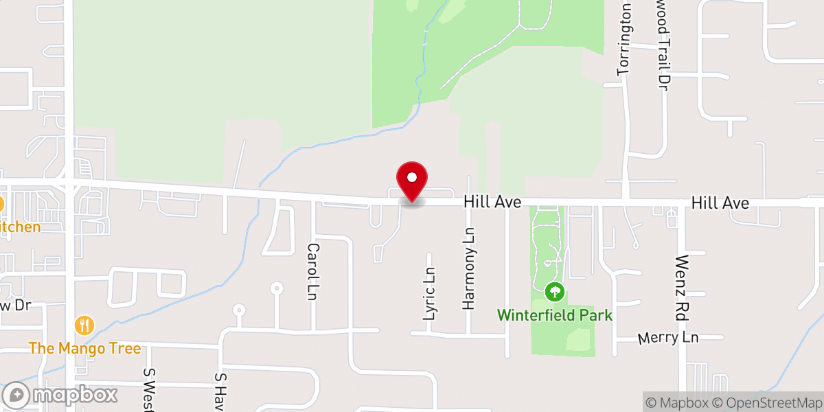Map showing location of New Horizon United Methodist Church