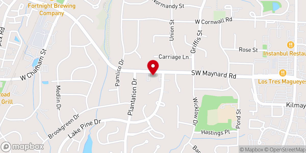 Map showing location of Iglesia Cristiana de Cary