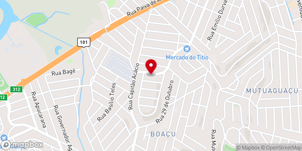 Map showing location of PRIMEIRA IGREJA BATISTA BOAÇU