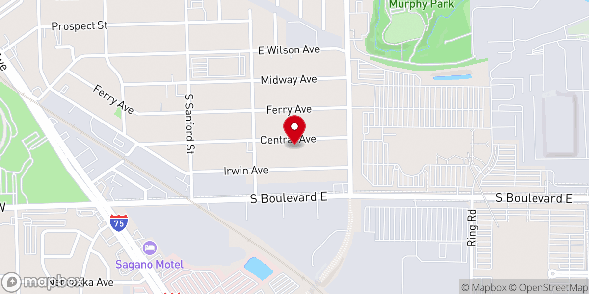 Map showing location of Mt Olive Missionary Baptist