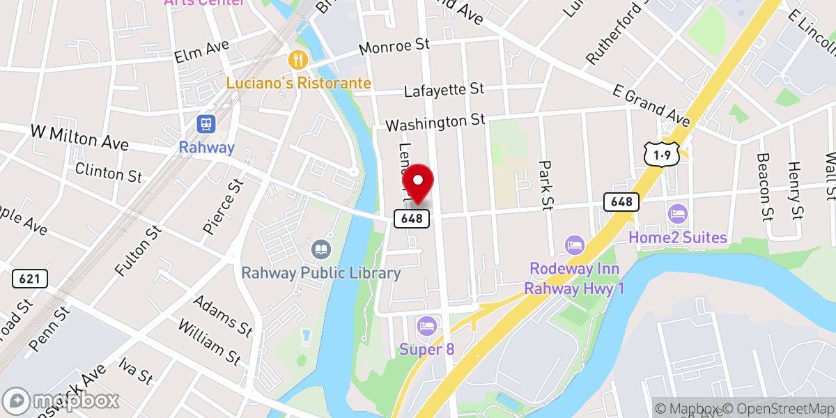 Map showing location of Second Baptist Church Rahway
