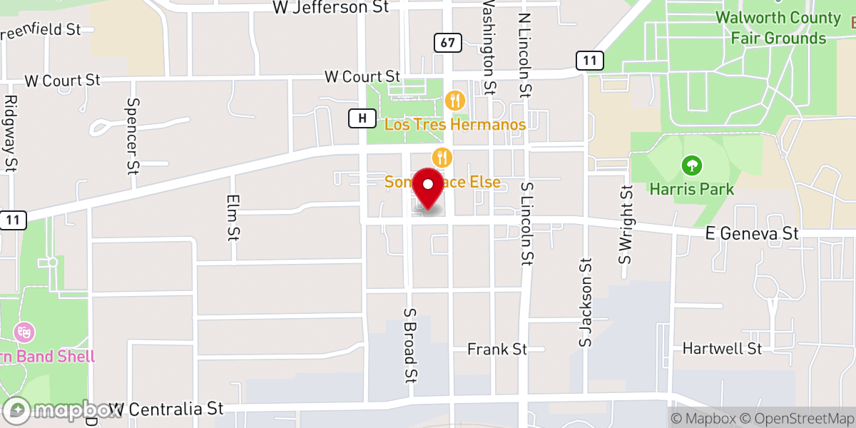 Map showing location of Elkhorn Food Pantry