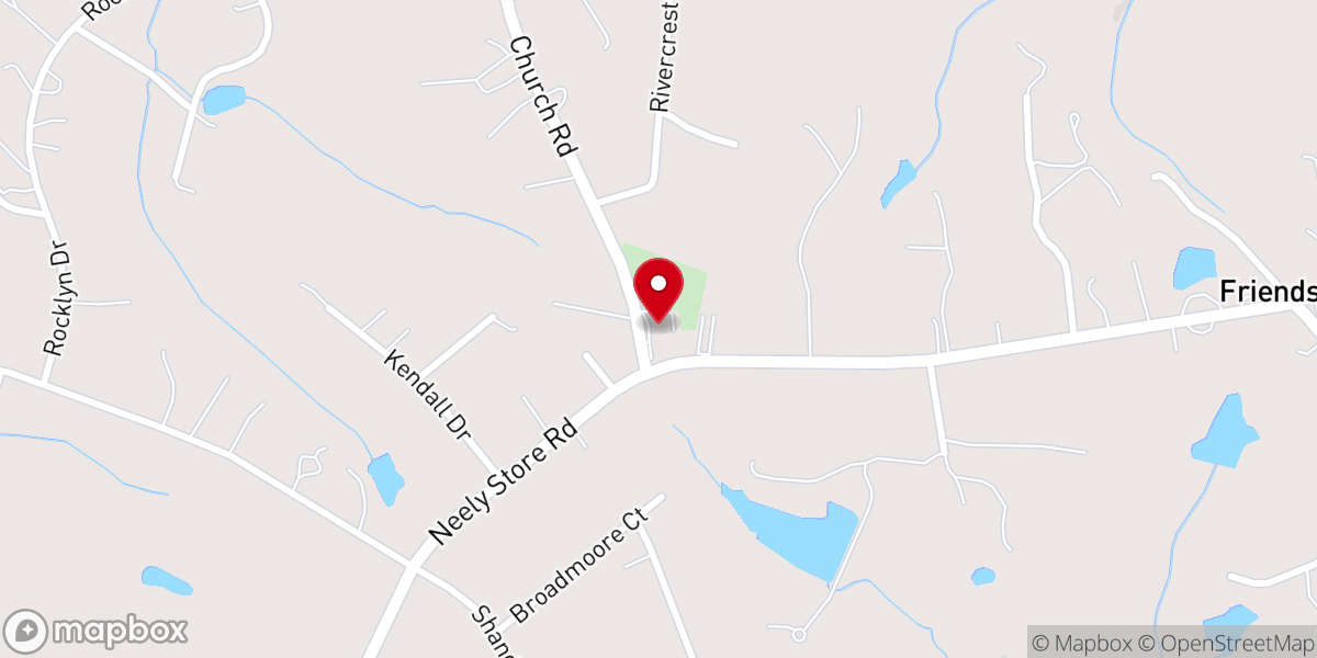 Map showing location of Foundation AME Zion Church