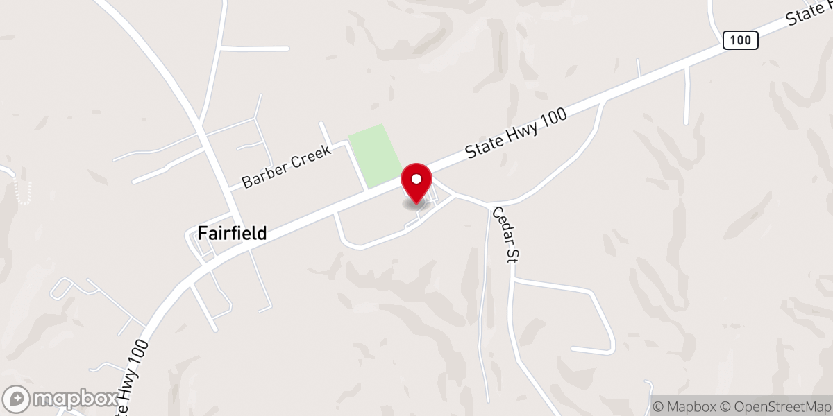 Map showing location of Fairfield Church of Christ
