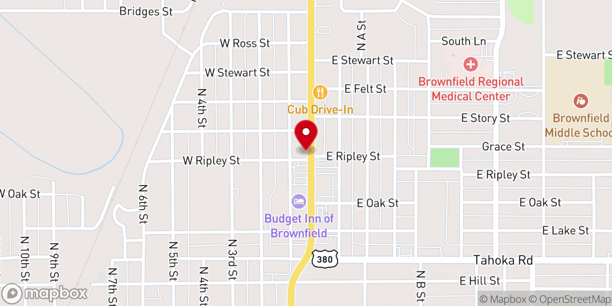 Map showing location of Living Hope Foursquare Church