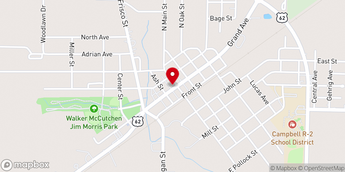 Map showing location of Calvary Baptist Church Camp