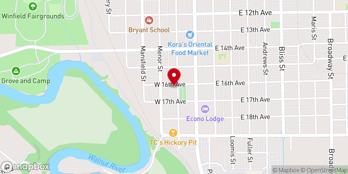 Map showing location of Bethel AME Church