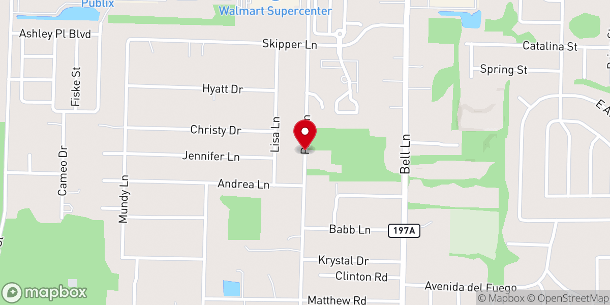 Map showing location of Iglesia Bautista Nueva Vida