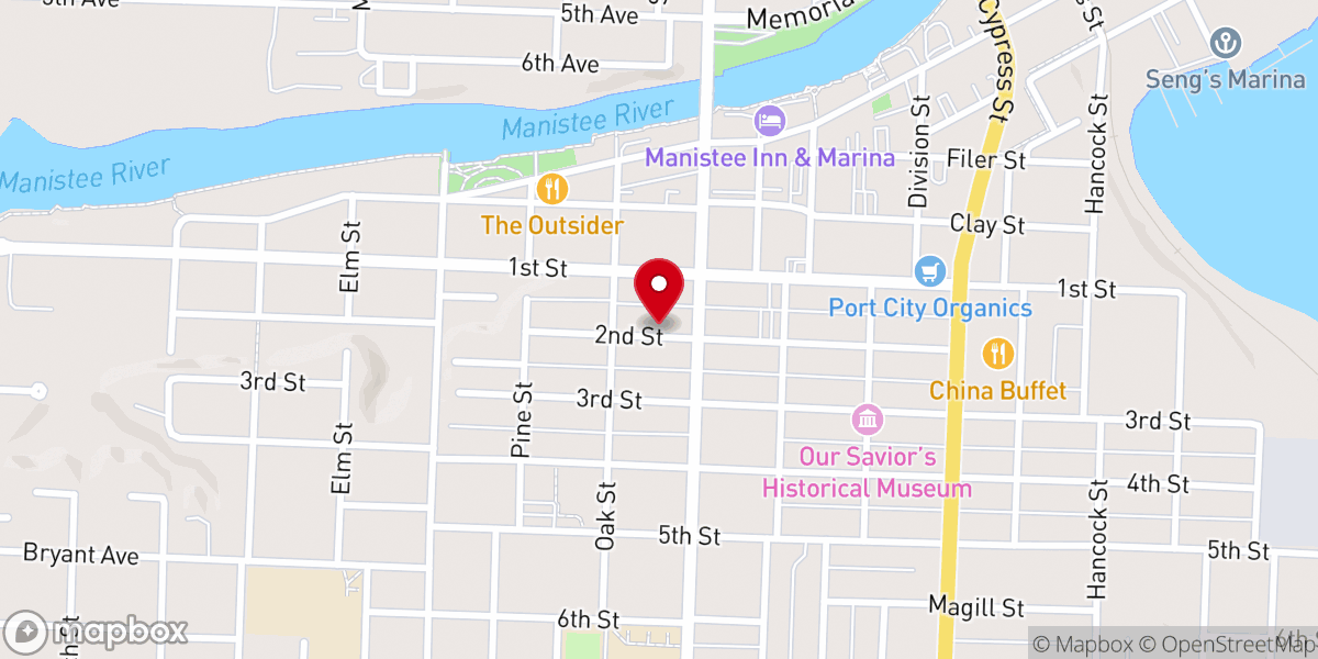 Map showing location of Holy Trinity Episcopal Church