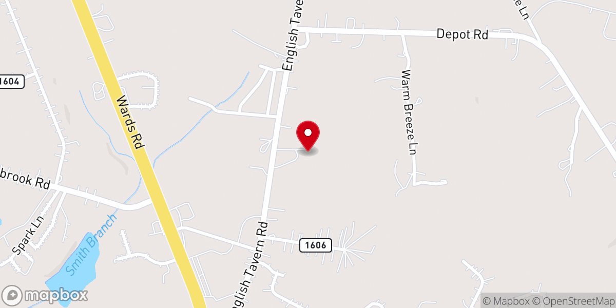 Map showing location of Whites United Methodist Church