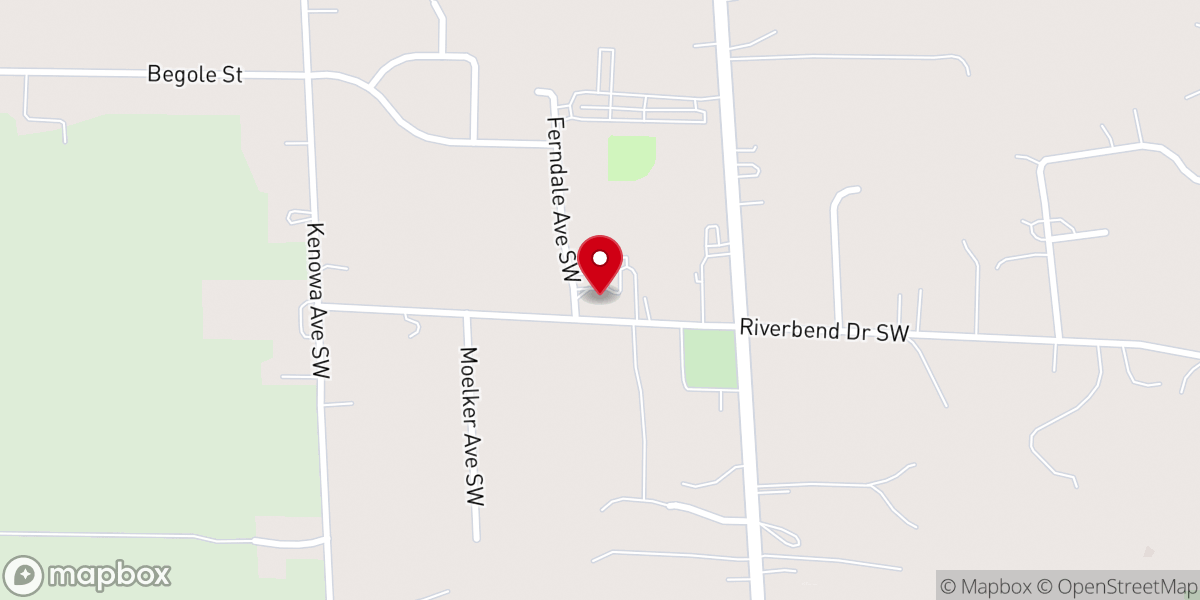 Map showing location of Hope Protestant Reformed Church