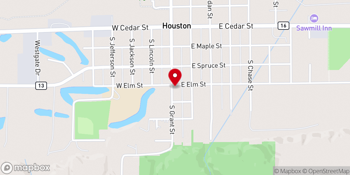 Map showing location of Presbyterian Church