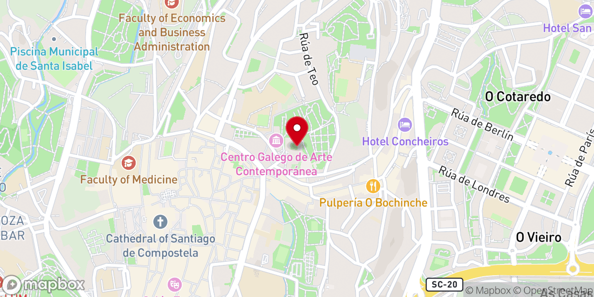Map showing location of Panteón de Galegos Ilustres