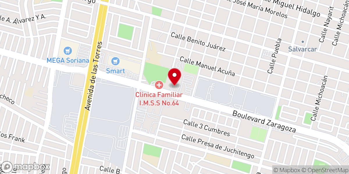 Map showing location of Capilla Expectación de María