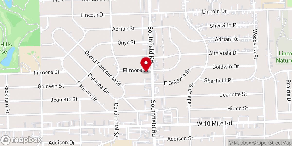 Map showing location of Congregation Shomrey Emunah