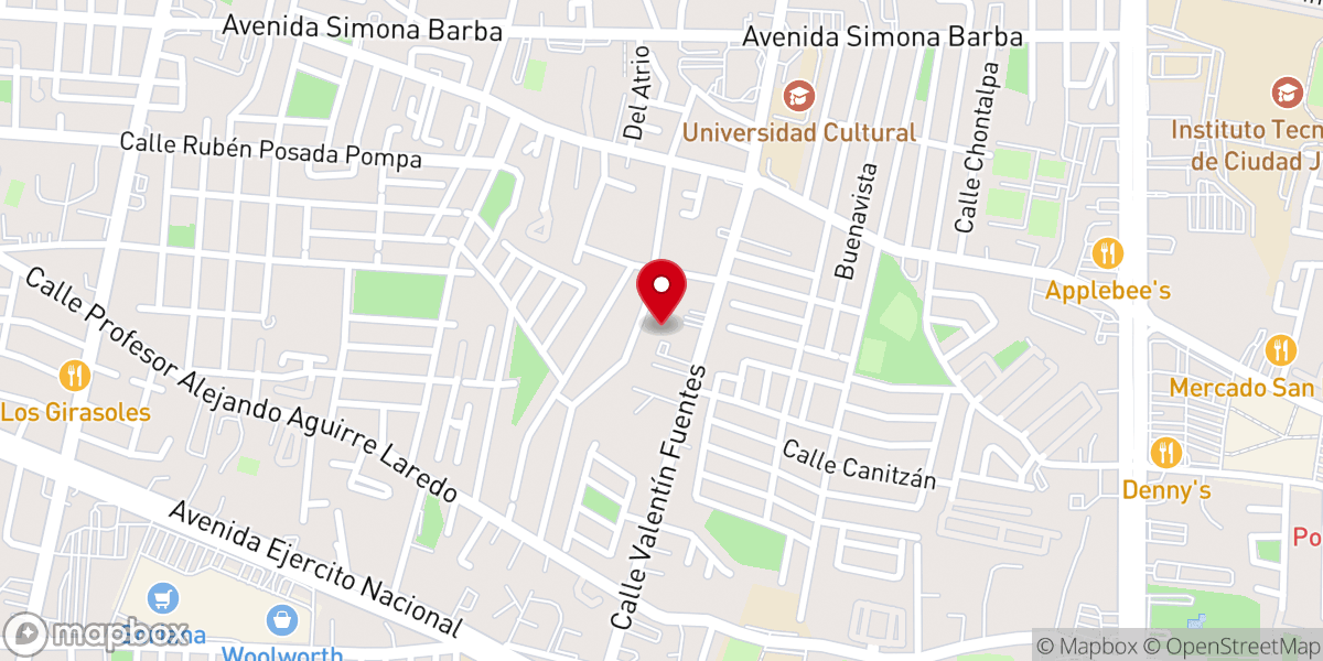 Map showing location of Centro familiar Shalom