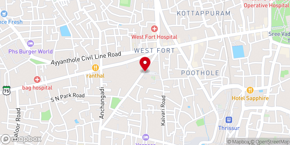 Map showing location of St. George's (Orthodox) Cross Chapel